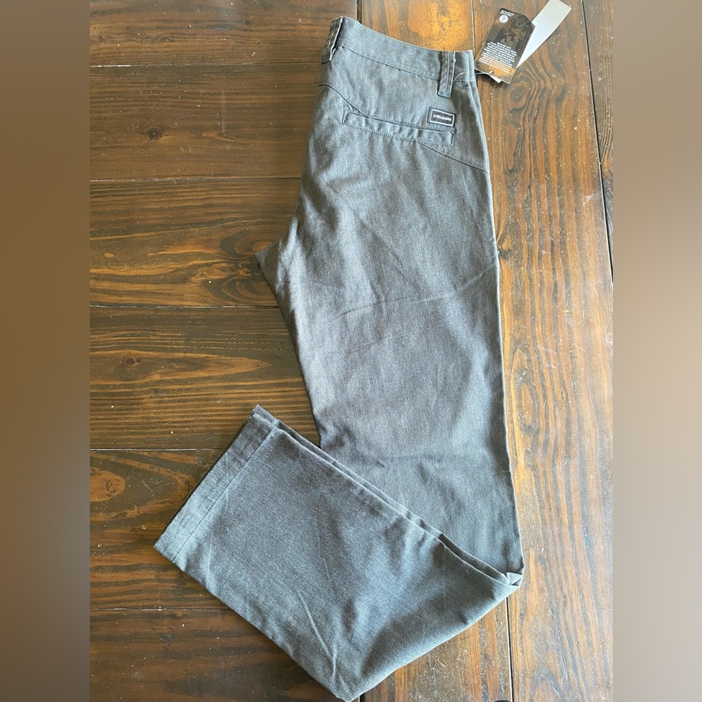 Volcom Slim Fit Flat Front Pants Gray Size 30